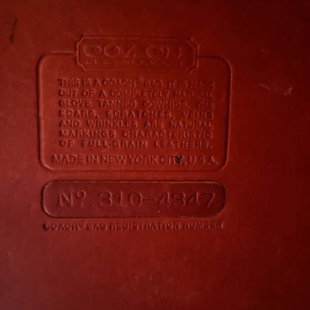 Vintage Coach Red Leather Slim Handle Clutch Bag - Picture 6 of 7
